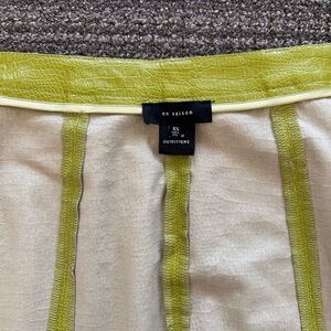 En Saison Cream and Lime Skirt